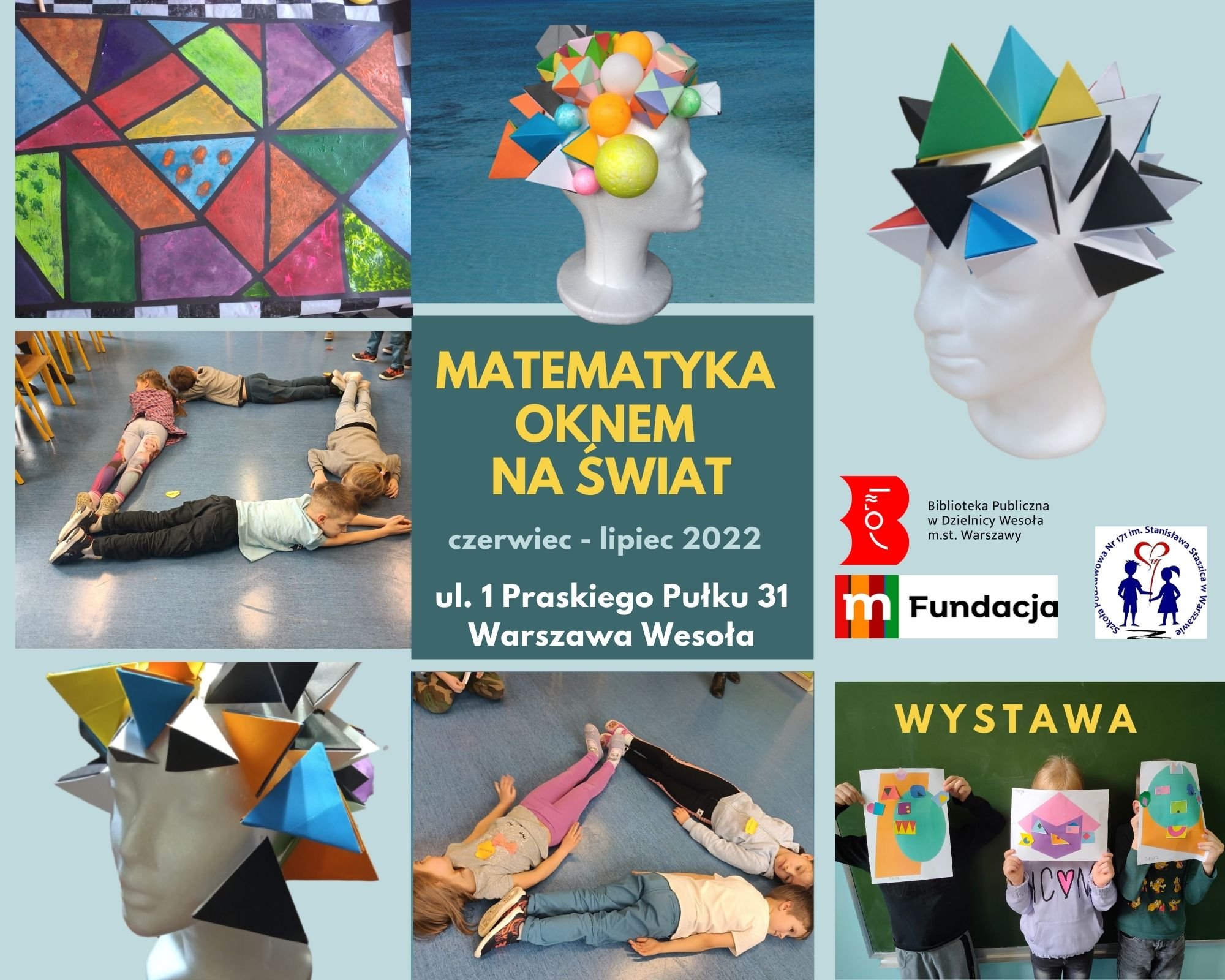 Plakat promujący wystawę "Matematyka - oknem na świat"